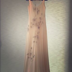 Silk Charmeuse Gown with beautiful beaded veil